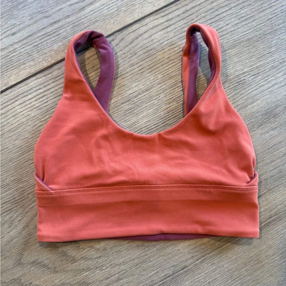 Lululemon Align Bra Reversible Orange Rust Red Size 4 - Picture 4 of 5